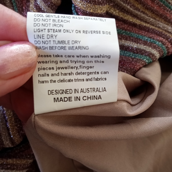 ELLIATT Layla Multi Stripe Long Sleeve Dress | Mini Wrap Look | No  Belt | M - Picture 8 of 10